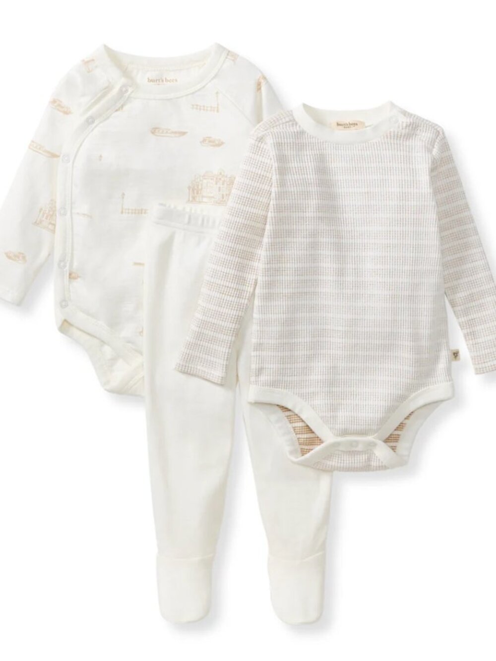 Burt's Bees Baby NWT Amsterdam 3 Piece Bodysuit & Pant Set - 6-9 Months